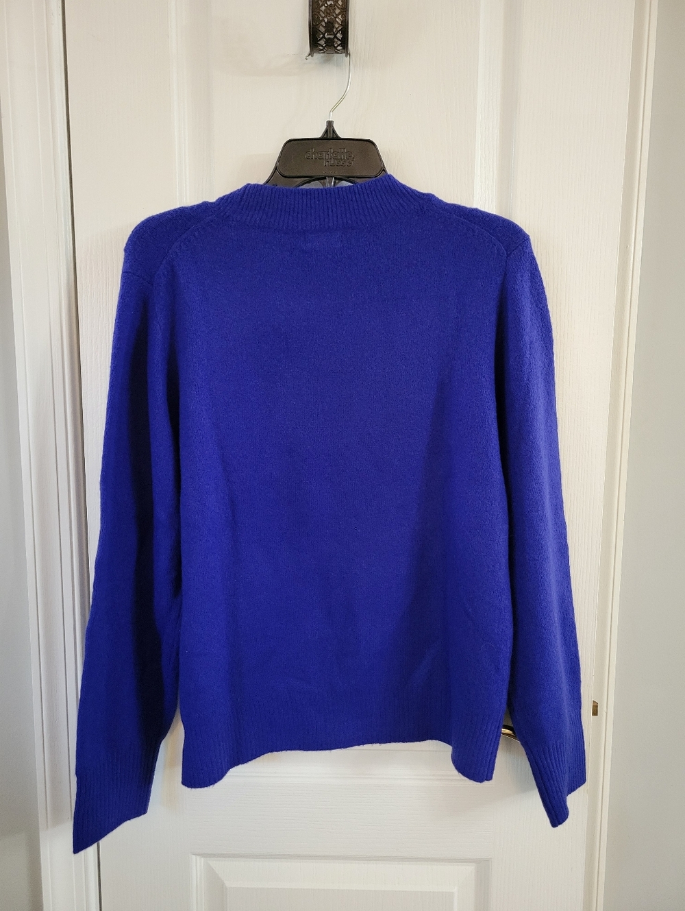 NWT J.Crew Extra Soft Textured Crewneck Sweater Azurite Blue Medium Wool Blend - Picture 8 of 11